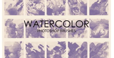 Descargar gratis watercolor photoshop brushes